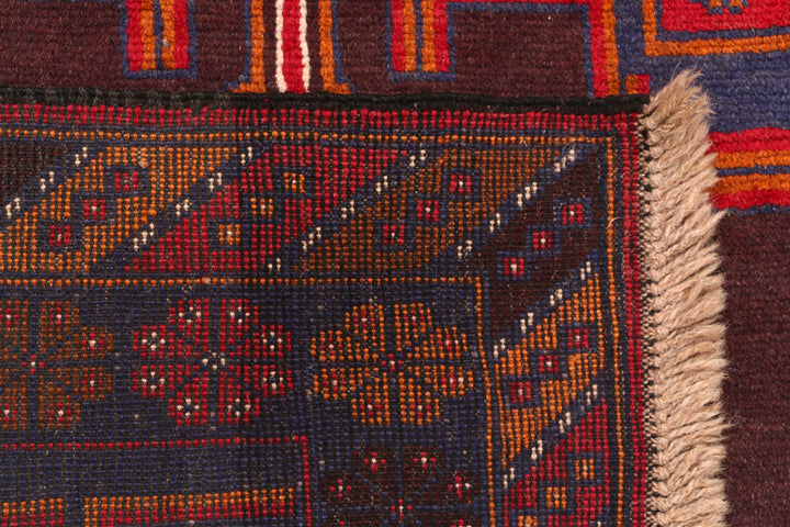 Maroon Baluchi 3' 7 x 6' - No. 53941 - ALRUG Rug Store