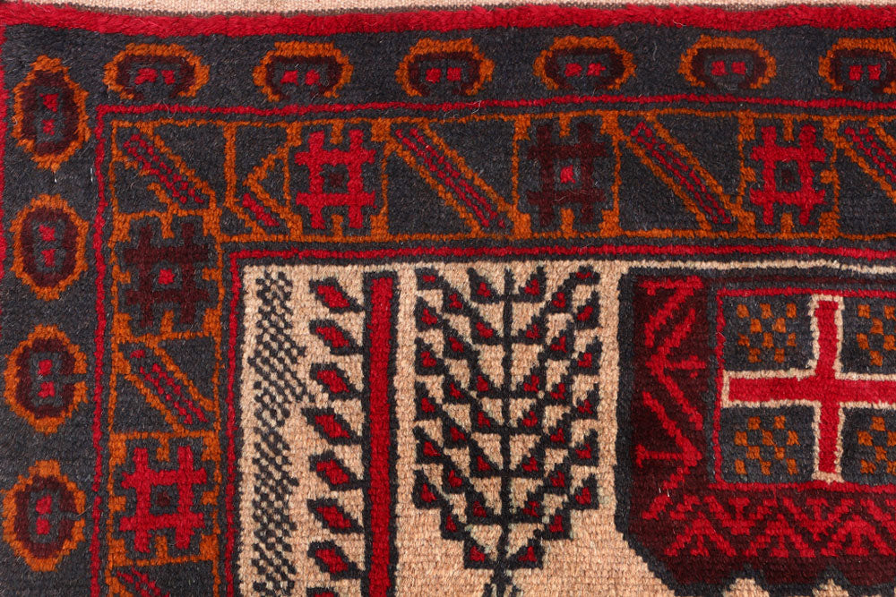 Bisque Baluchi 3' 5 x 6' 4 - No. 53942 - ALRUG Rug Store