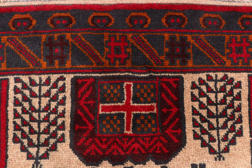 Bisque Baluchi 3' 5 x 6' 4 - No. 53942 - ALRUG Rug Store