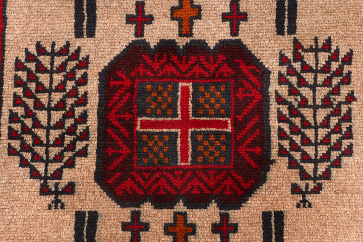 Bisque Baluchi 3' 5 x 6' 4 - No. 53942 - ALRUG Rug Store