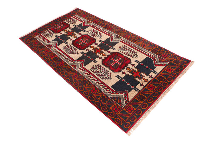 Bisque Baluchi 3' 5 x 6' 4 - No. 53942 - ALRUG Rug Store