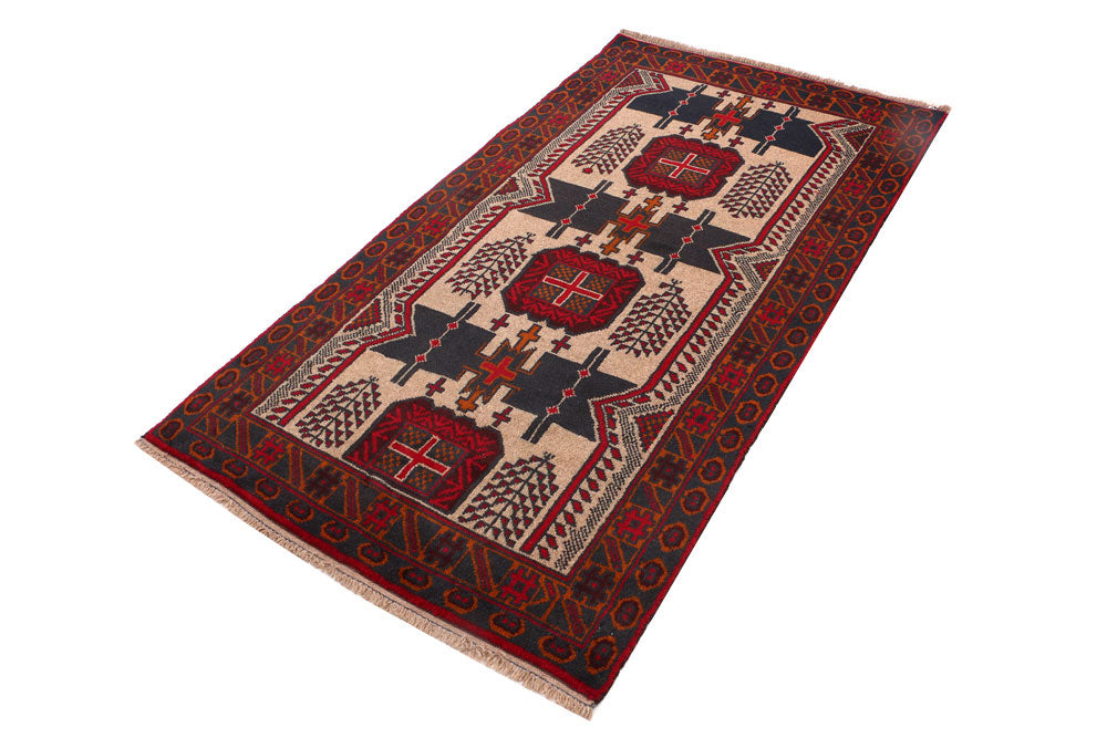 Bisque Baluchi 3' 5 x 6' 4 - No. 53942 - ALRUG Rug Store