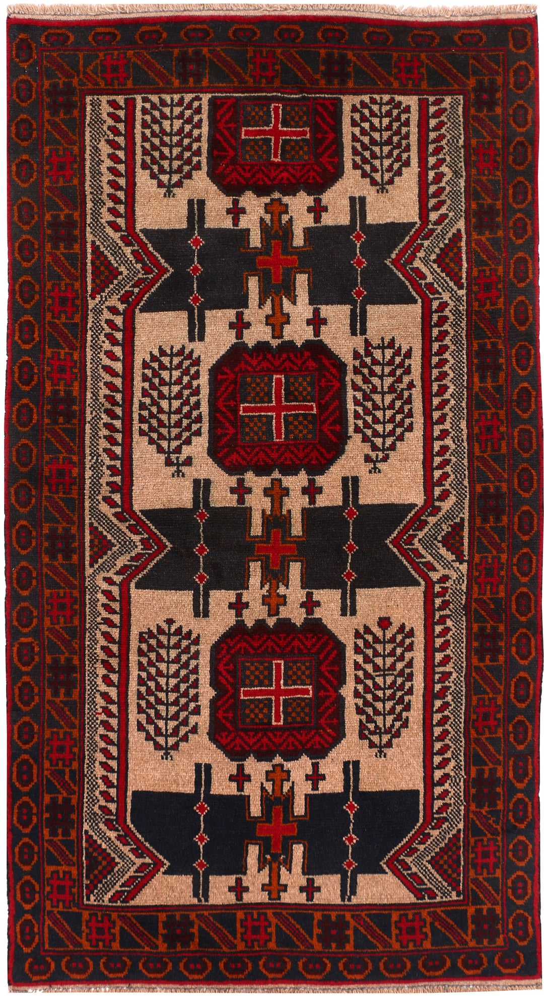 Bisque Baluchi 3' 5 x 6' 4 - No. 53942 - ALRUG Rug Store