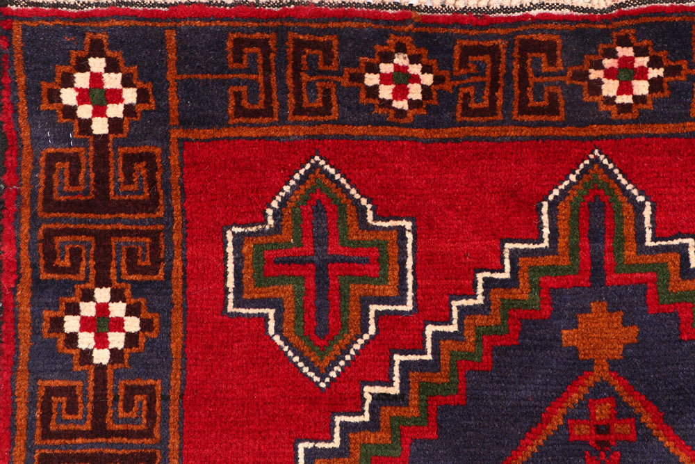 Firebrick Baluchi 3' 5 x 6' 2 - No. 53944 - ALRUG Rug Store