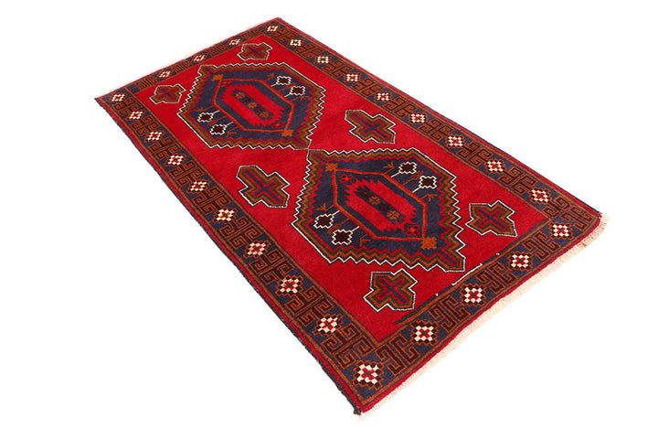 Firebrick Baluchi 3' 5 x 6' 2 - No. 53944 - ALRUG Rug Store