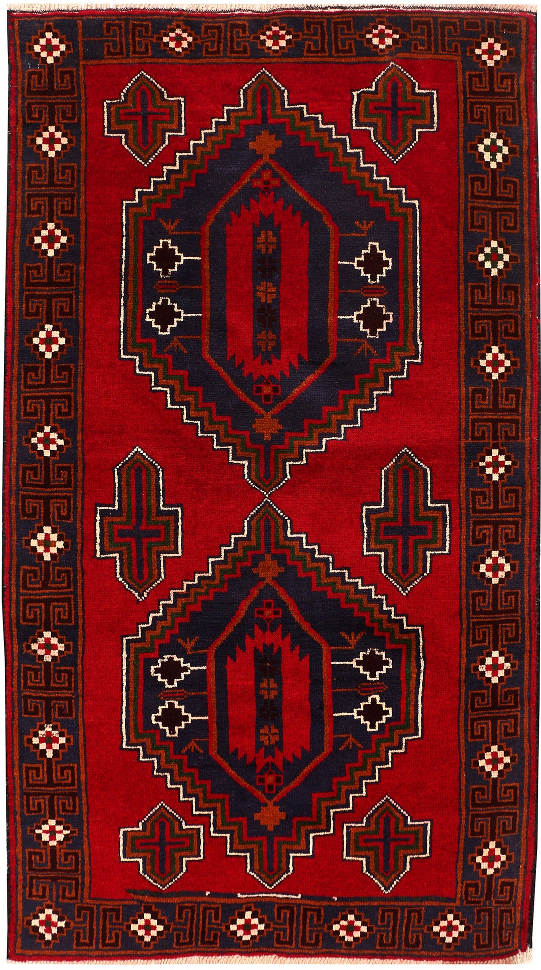 Firebrick Baluchi 3' 5 x 6' 2 - No. 53944 - ALRUG Rug Store