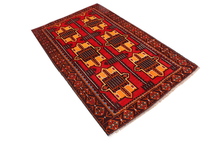 Firebrick Baluchi 3' 10 x 6' 2 - No. 53950 - ALRUG Rug Store