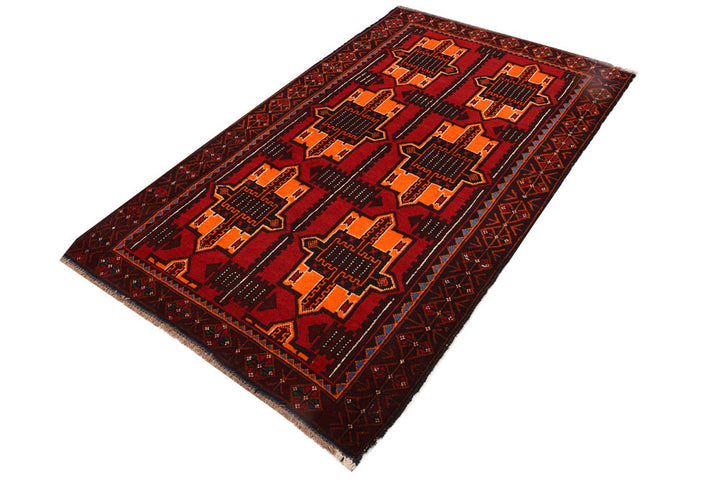 Firebrick Baluchi 3' 10 x 6' 2 - No. 53950 - ALRUG Rug Store