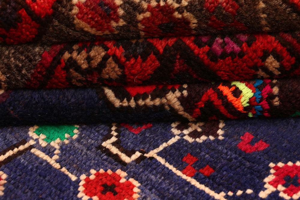 Dark Slateblue Baluchi 3' 8 x 5' 6 - No. 53957 - ALRUG Rug Store