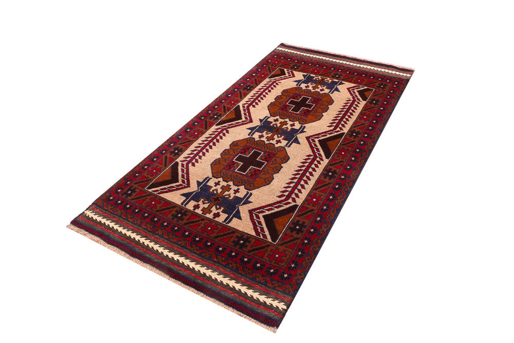 Navajo White Baluchi 3' 4 x 5' 6 - No. 53965 - ALRUG Rug Store