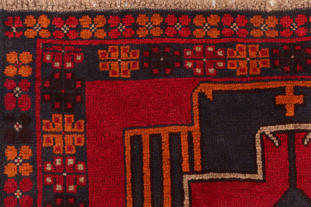 Firebrick Baluchi 3' 6 x 6' 1 - No. 53970 - ALRUG Rug Store