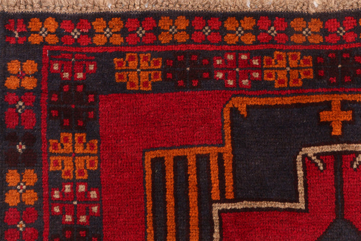 Firebrick Baluchi 3' 6 x 6' 1 - No. 53970 - ALRUG Rug Store