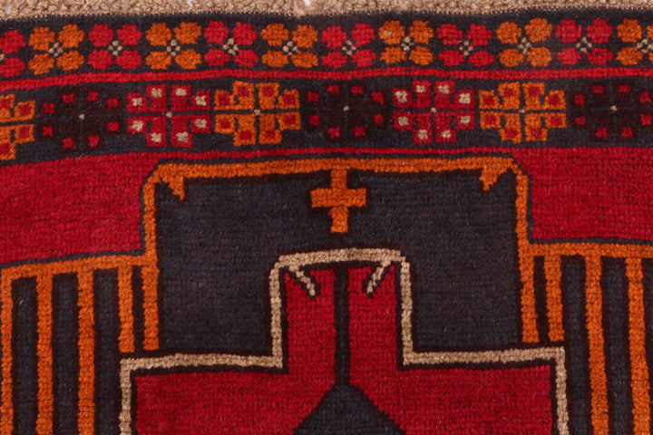 Firebrick Baluchi 3' 6 x 6' 1 - No. 53970 - ALRUG Rug Store