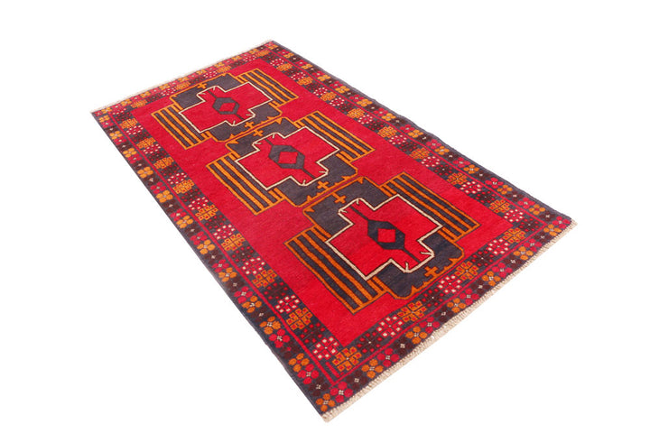 Firebrick Baluchi 3' 6 x 6' 1 - No. 53970 - ALRUG Rug Store