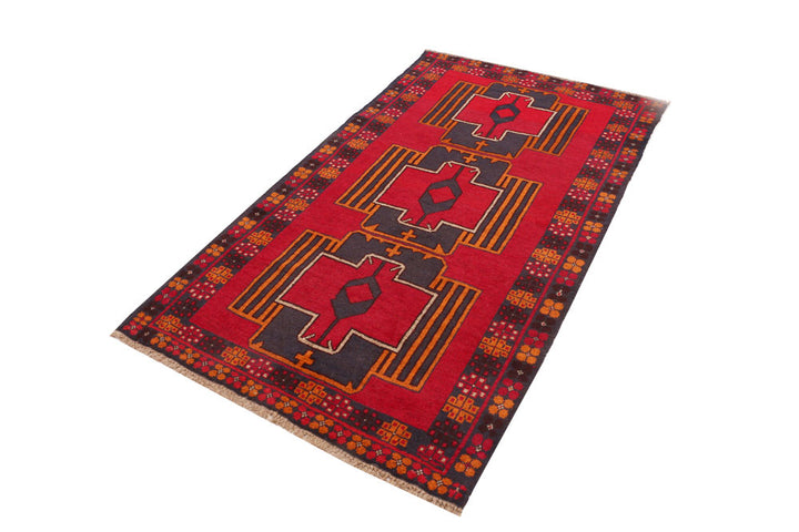 Firebrick Baluchi 3' 6 x 6' 1 - No. 53970 - ALRUG Rug Store