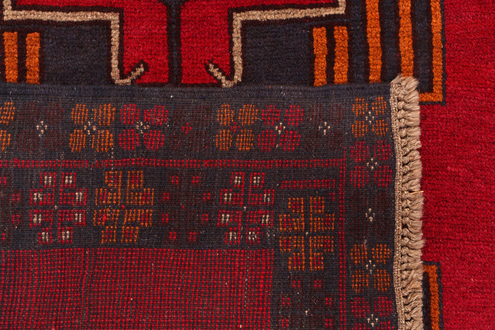 Firebrick Baluchi 3' 6 x 6' 1 - No. 53970 - ALRUG Rug Store