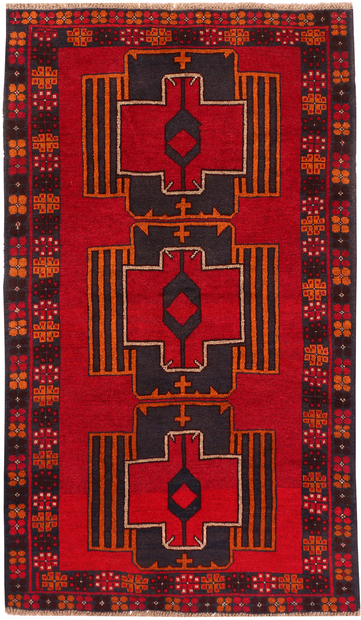 Firebrick Baluchi 3' 6 x 6' 1 - No. 53970 - ALRUG Rug Store