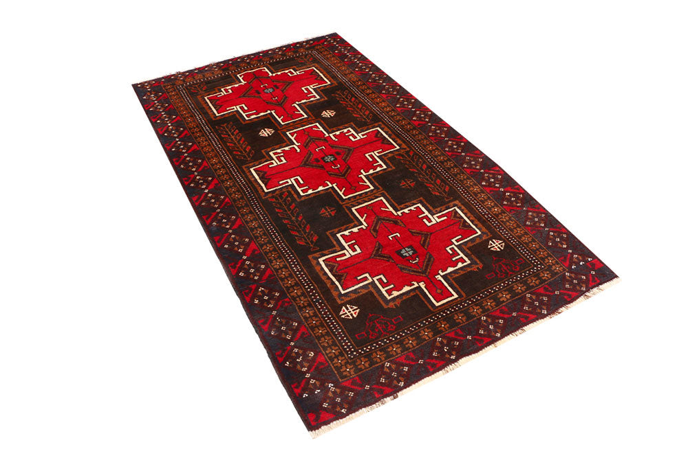 Multi Colored Baluchi 3' 6 x 5' 7 - No. 53972 - ALRUG Rug Store