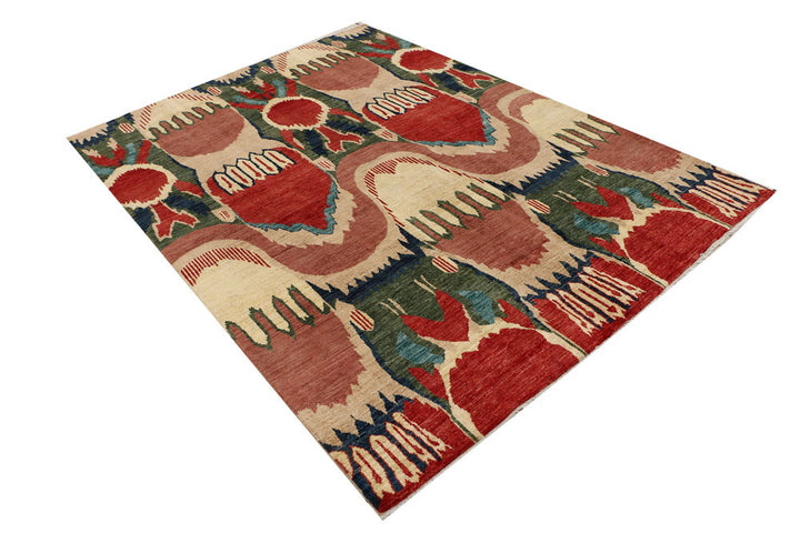 Multi Colored Ikat 5' 9 x 7' 11 - No. 53978 - ALRUG Rug Store