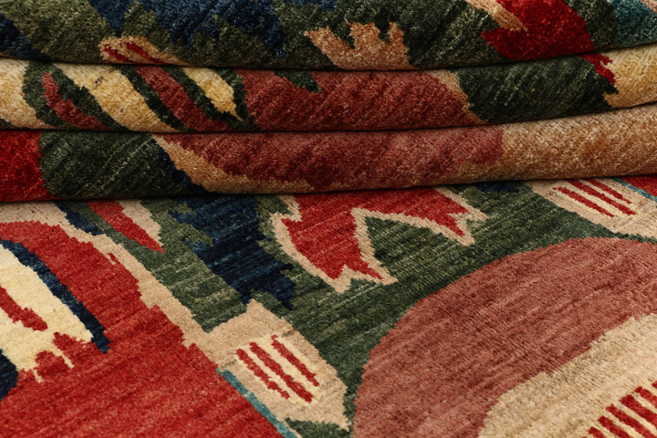 Multi Colored Ikat 5' 9 x 7' 11 - No. 53978 - ALRUG Rug Store