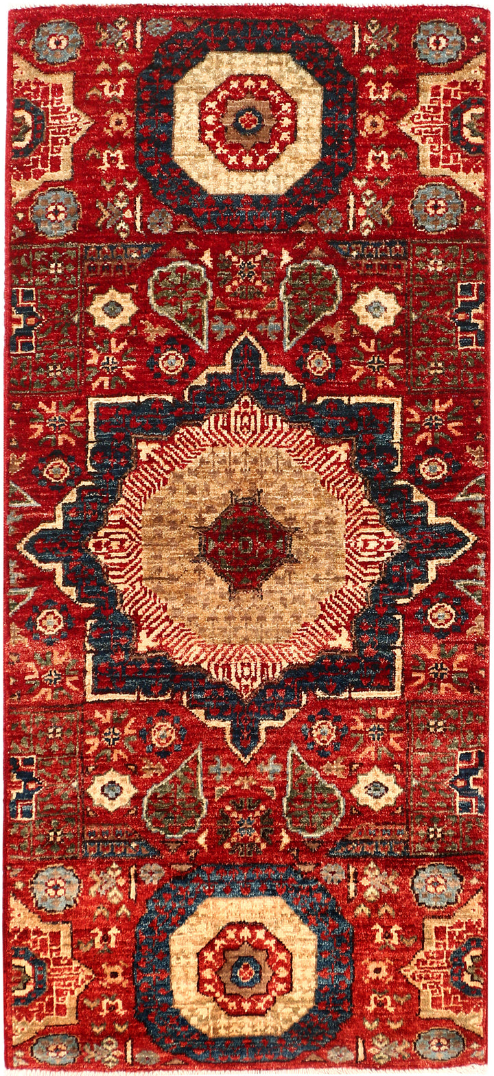 Firebrick Mamluk 2' 1 x 4' 8 - No. 54008 - ALRUG Rug Store