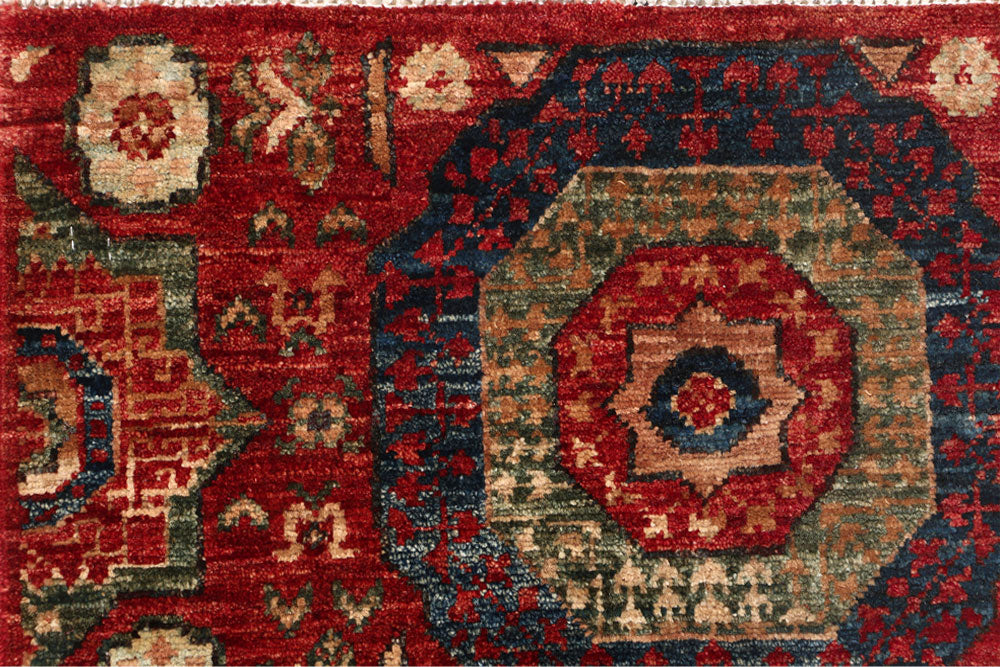 Orange Red Mamluk 1' 11 x 4' 11 - No. 54015 - ALRUG Rug Store