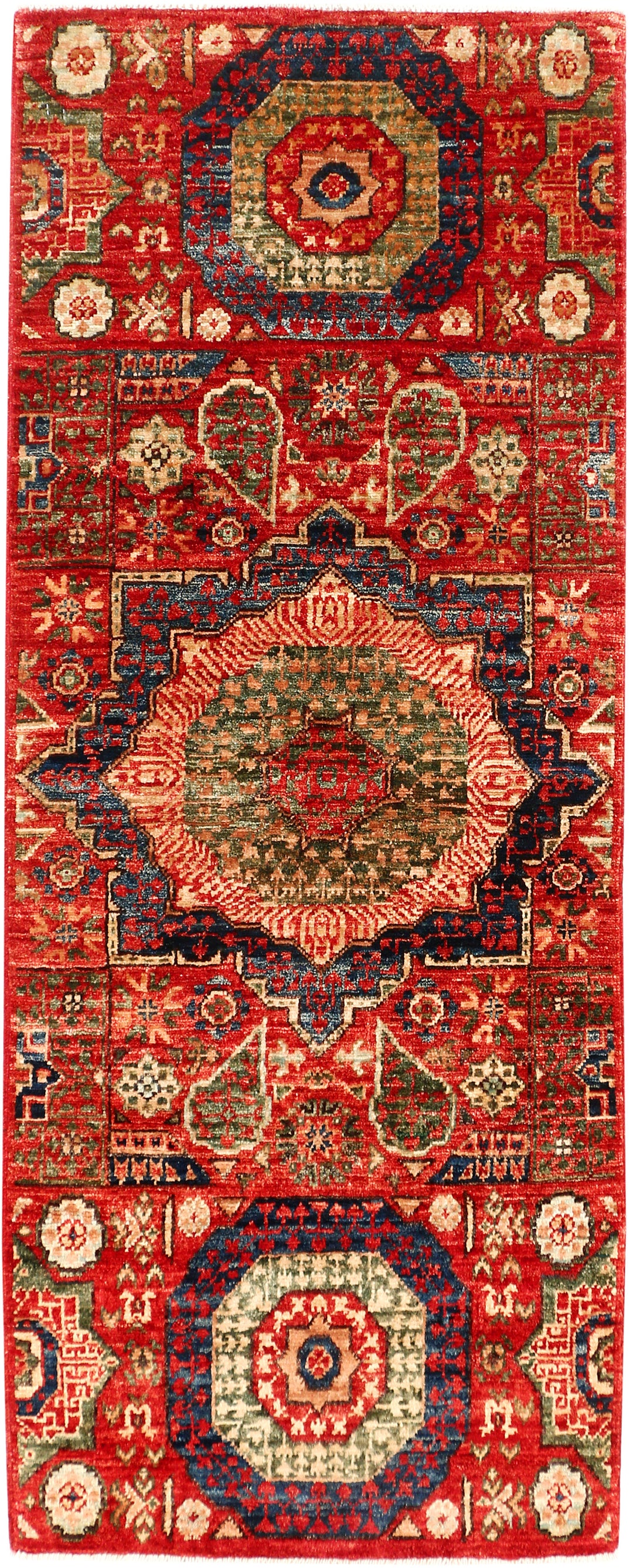 Orange Red Mamluk 1' 11 x 4' 11 - No. 54015 - ALRUG Rug Store