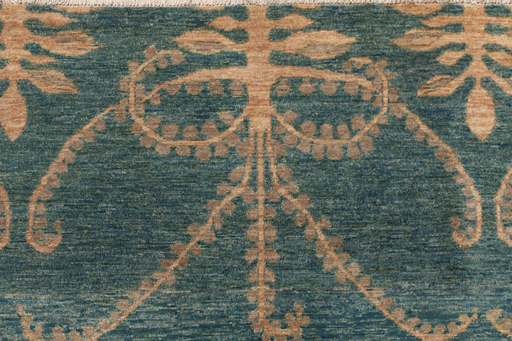 Cadet Blue Ikat 6' 1 x 8' 11 - No. 54043 - ALRUG Rug Store