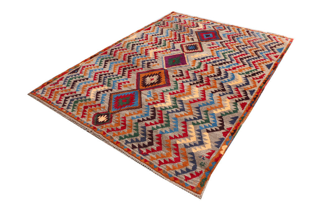 Multi Colored Baluchi 5' 8 x 7' 5 - No. 54190 - ALRUG Rug Store