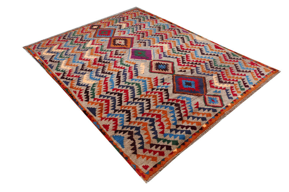Multi Colored Baluchi 5' 8 x 7' 5 - No. 54190 - ALRUG Rug Store