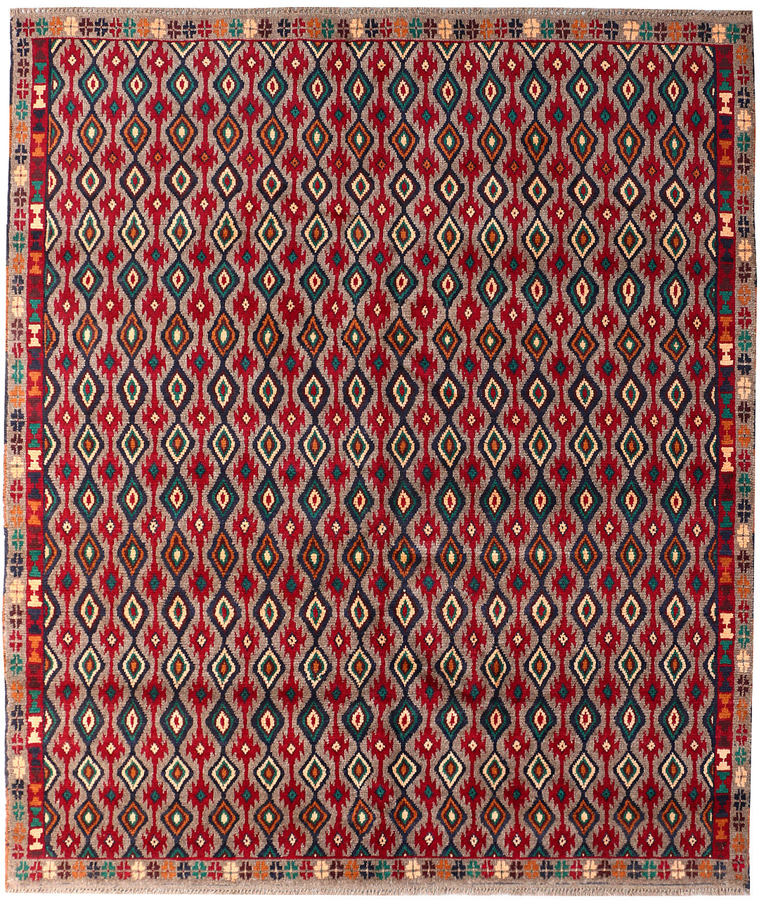 Multi Colored Baluchi 6' 2 x 6' 8 - No. 54194 - ALRUG Rug Store