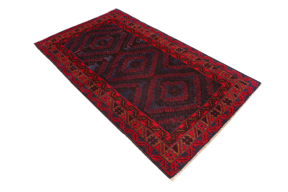Multi Colored Baluchi 3' 7 x 6' 4 - No. 54241 - ALRUG Rug Store