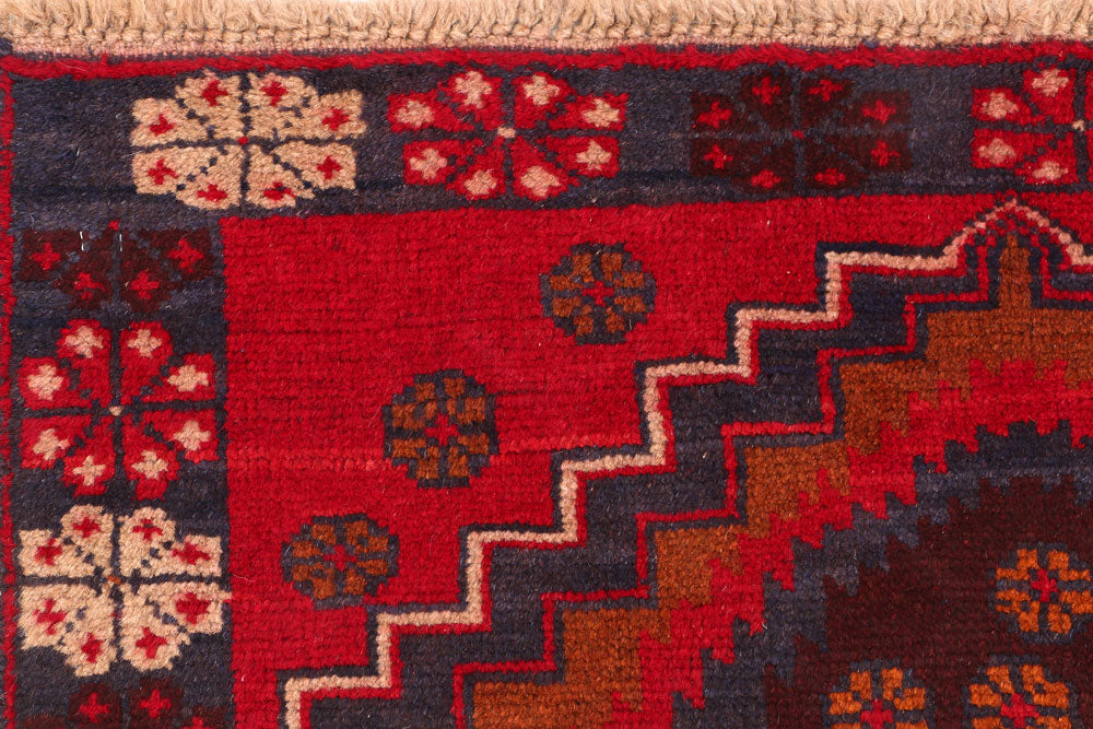 Firebrick Baluchi 3' 5 x 6' 2 - No. 54242 - ALRUG Rug Store