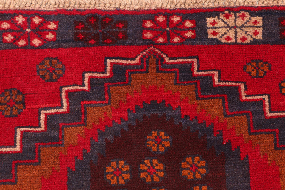 Firebrick Baluchi 3' 5 x 6' 2 - No. 54242 - ALRUG Rug Store