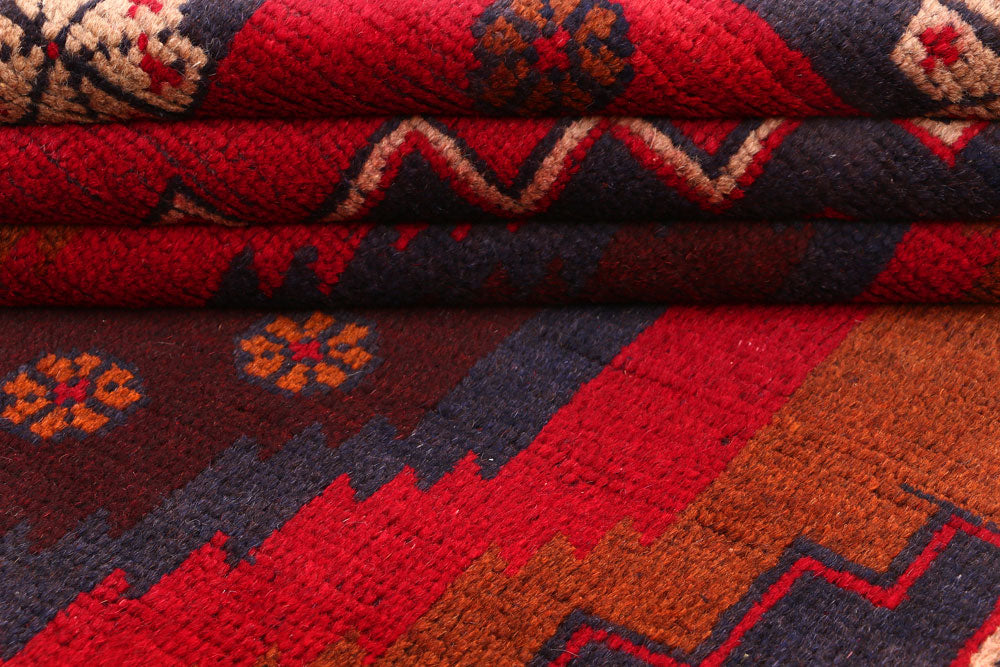 Firebrick Baluchi 3' 5 x 6' 2 - No. 54242 - ALRUG Rug Store