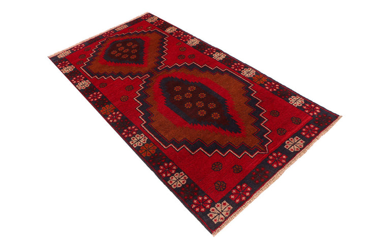 Firebrick Baluchi 3' 5 x 6' 2 - No. 54242 - ALRUG Rug Store