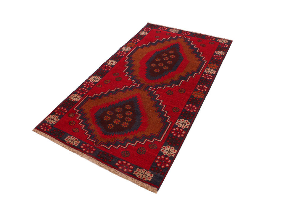 Firebrick Baluchi 3' 5 x 6' 2 - No. 54242 - ALRUG Rug Store