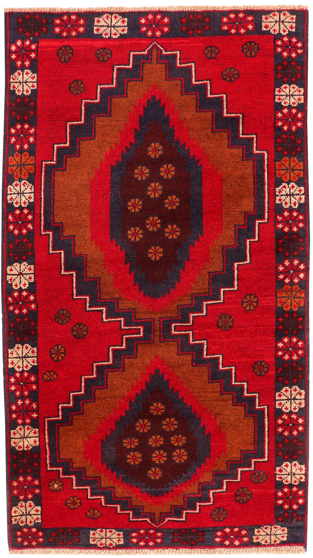 Firebrick Baluchi 3' 5 x 6' 2 - No. 54242 - ALRUG Rug Store