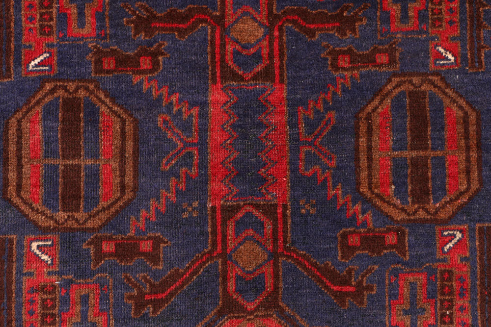 Midnight Blue Baluchi 3' 6 x 6' 7 - No. 54243 - ALRUG Rug Store