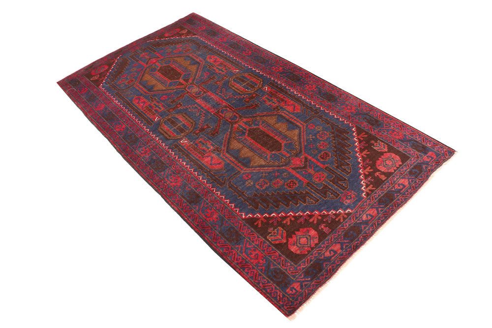 Midnight Blue Baluchi 3' 6 x 6' 7 - No. 54243 - ALRUG Rug Store