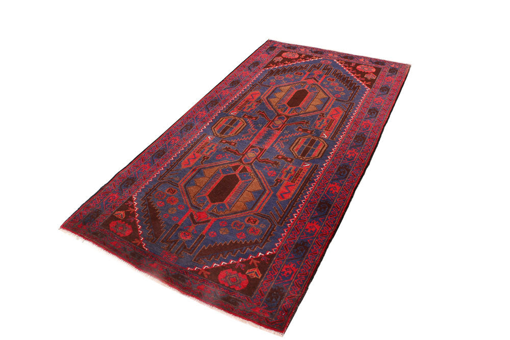 Midnight Blue Baluchi 3' 6 x 6' 7 - No. 54243 - ALRUG Rug Store