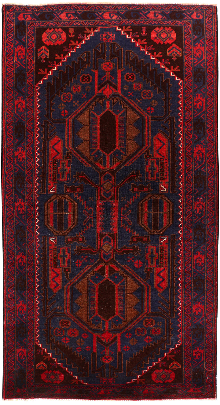Midnight Blue Baluchi 3' 6 x 6' 7 - No. 54243 - ALRUG Rug Store