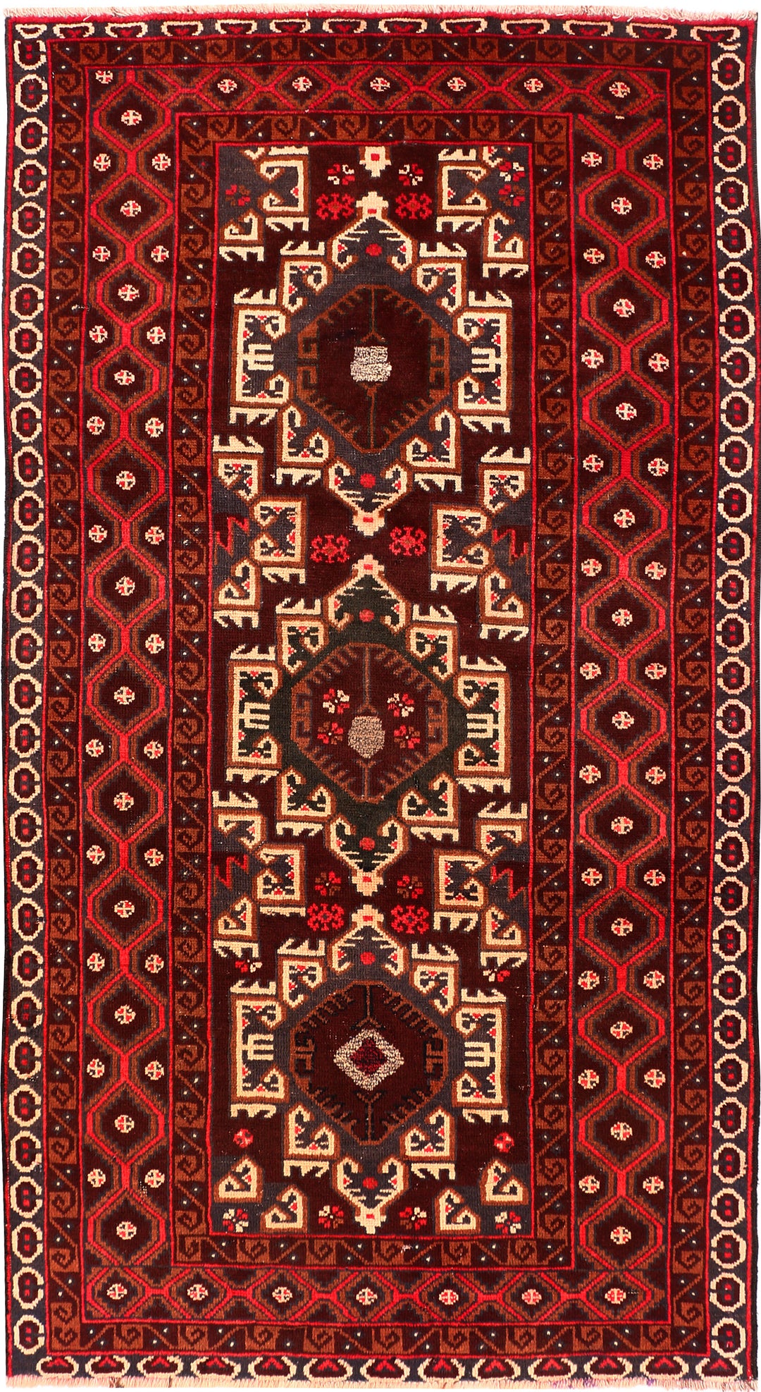 Multi Colored Baluchi 3' 4 x 6' 2 - No. 54244 - ALRUG Rug Store