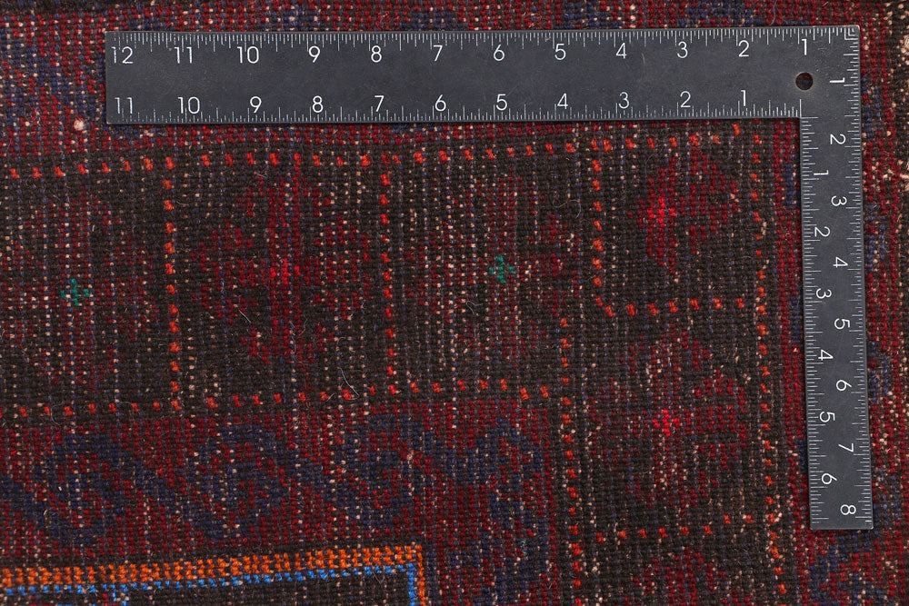Dark Orange Baluchi 3' 5 x 5' 8 - No. 54246 - ALRUG Rug Store