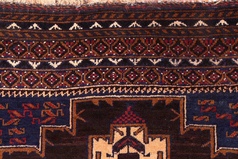 Midnight Blue Baluchi 3' 5 x 6' 4 - No. 54247 - ALRUG Rug Store