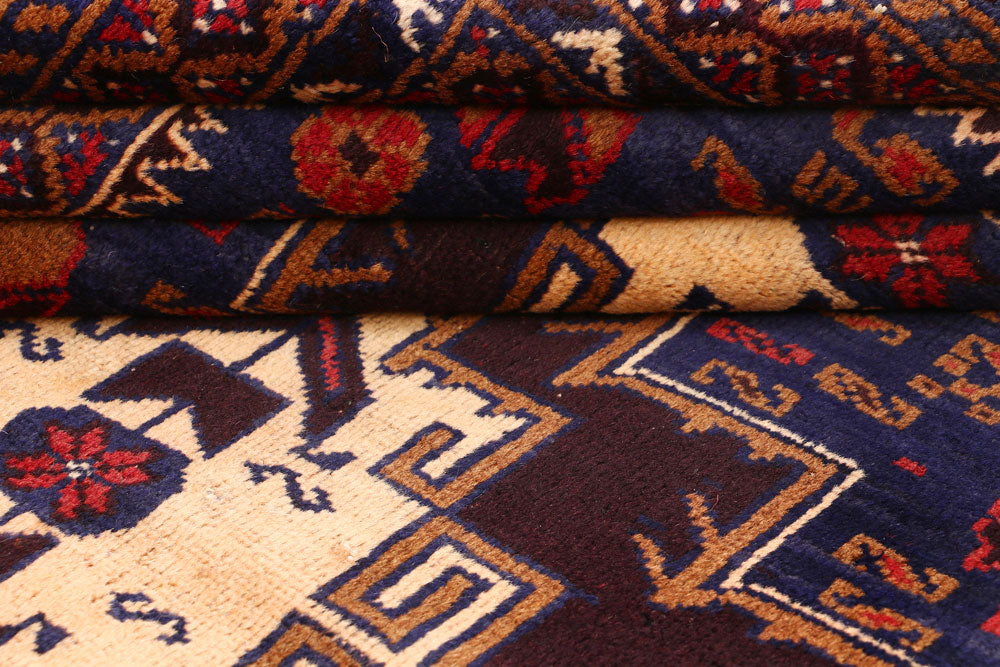 Midnight Blue Baluchi 3' 5 x 6' 4 - No. 54247 - ALRUG Rug Store