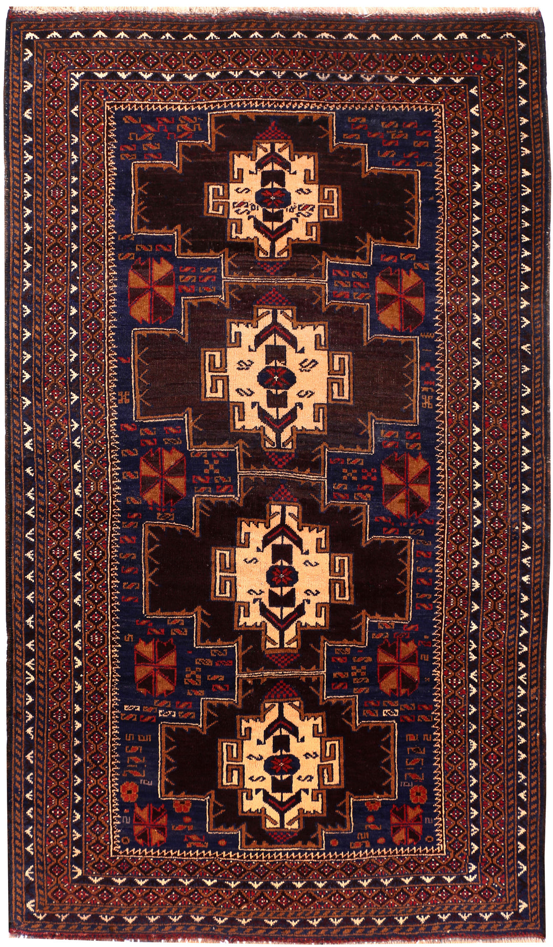 Midnight Blue Baluchi 3' 5 x 6' 4 - No. 54247 - ALRUG Rug Store