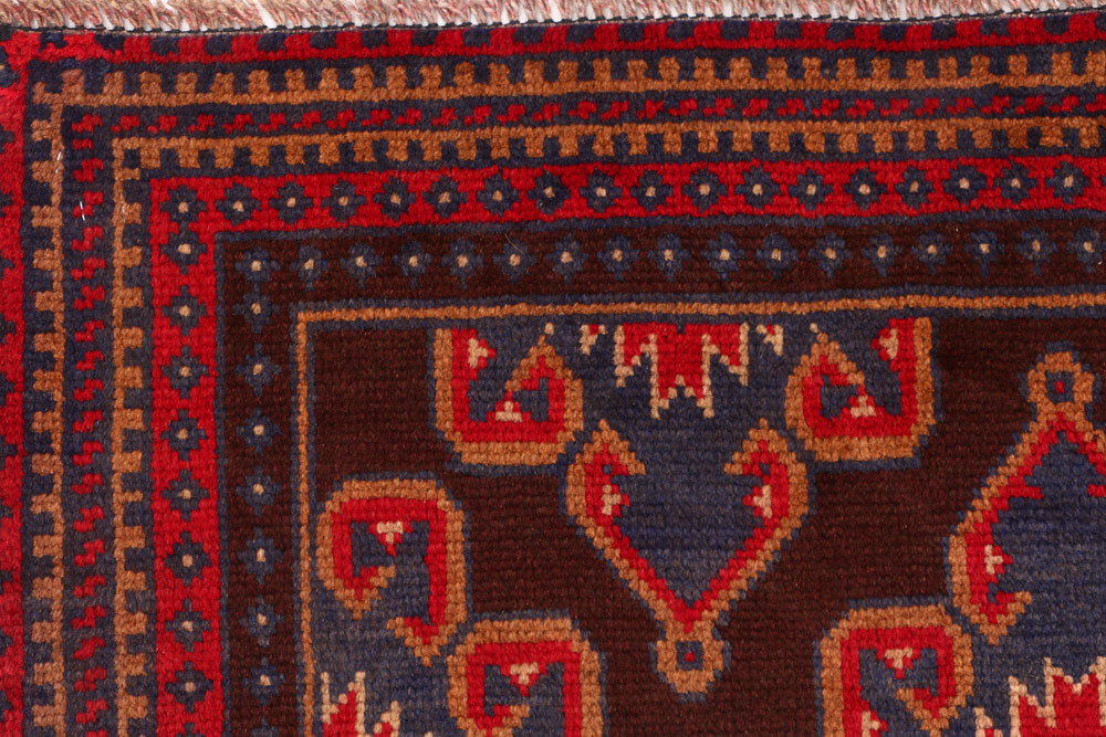 Maroon Baluchi 3' 5 x 5' 3 - No. 54248 - ALRUG Rug Store