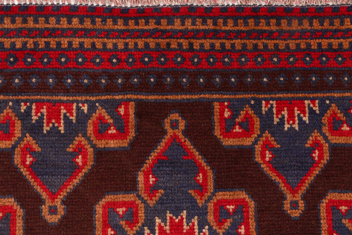 Maroon Baluchi 3' 5 x 5' 3 - No. 54248 - ALRUG Rug Store