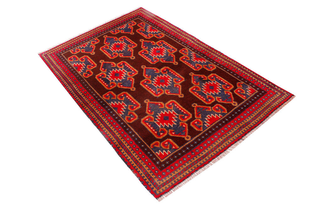 Maroon Baluchi 3' 5 x 5' 3 - No. 54248 - ALRUG Rug Store